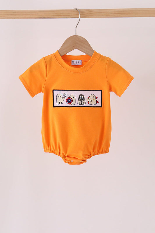 Orange ghost embroidery bubble