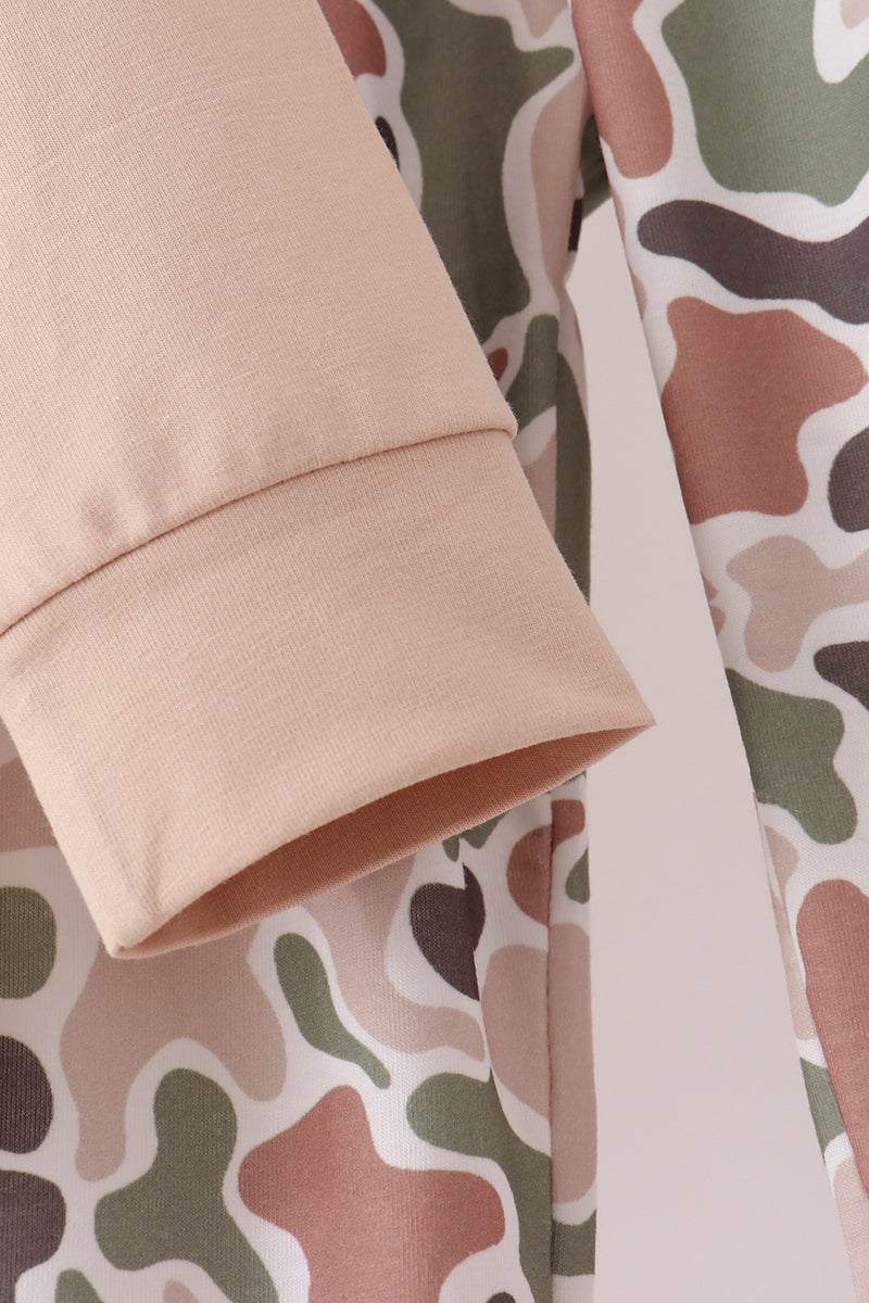 Camo Deer Applique Pants Set