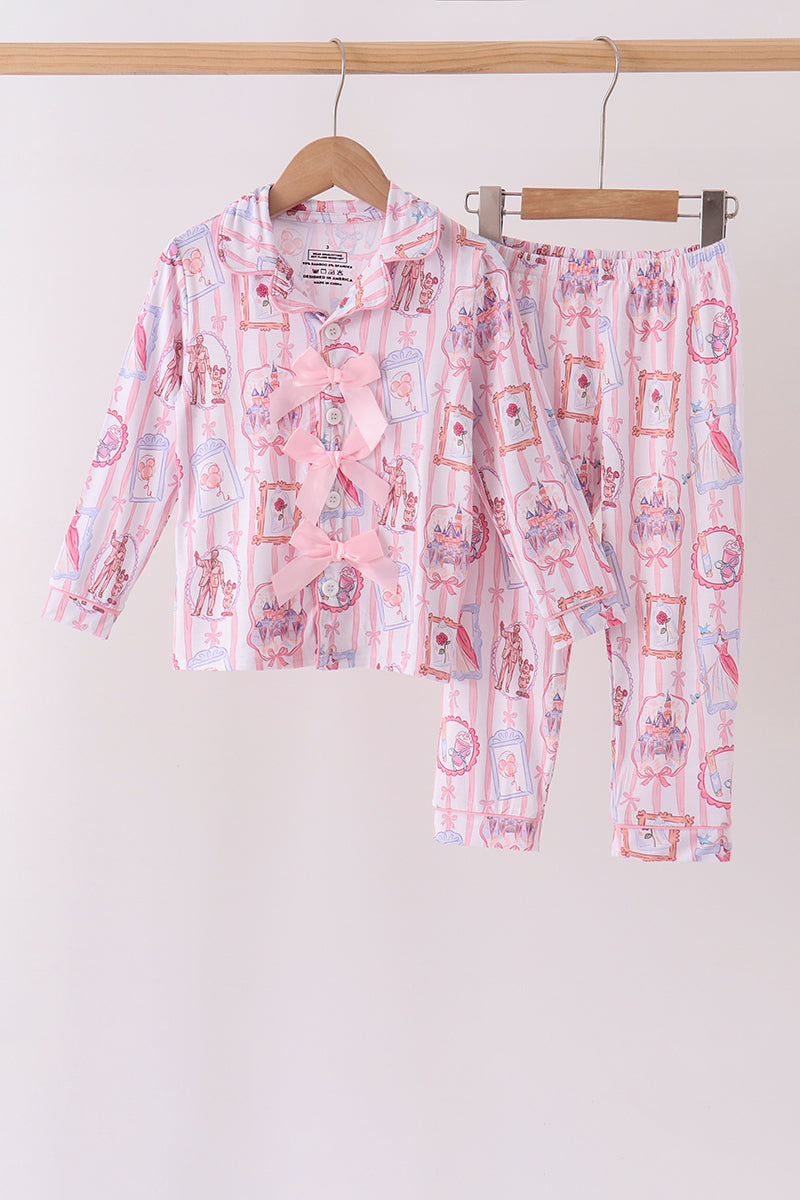 Pink Character Bamboo Pajama Set