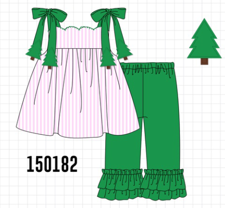 Pink Christmas Tree Embroidery Set