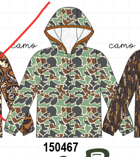 Green Camouflage Raincoat